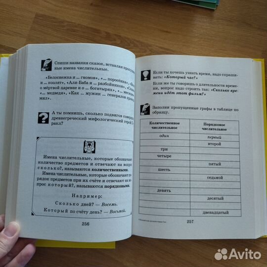 Правила по русскому языку за 3 и 4 класс