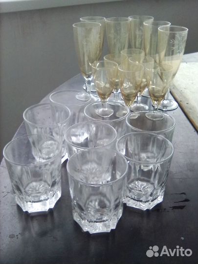 Графин старинный,рюмки,фужеры