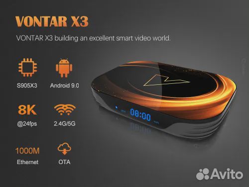 Tv box Vontar x3 4/32gb новый