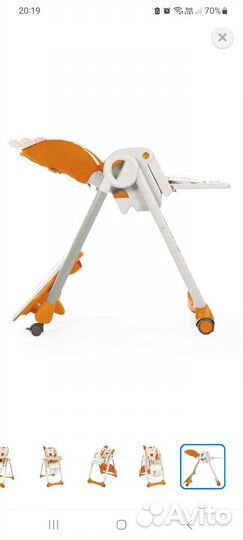 Стульчик для кормления chicco polly2start