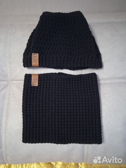 Комплект шапка и снуд женская