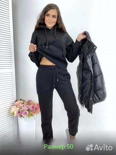 Спорт костюм флис с жилеткой р.50