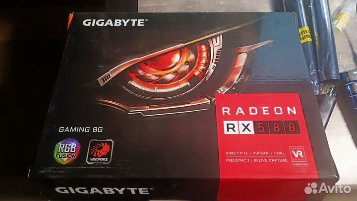 Видеокарта rx580 8gb gigabyte