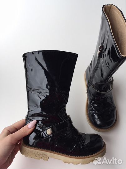 Ортопедические лакированные сапожки