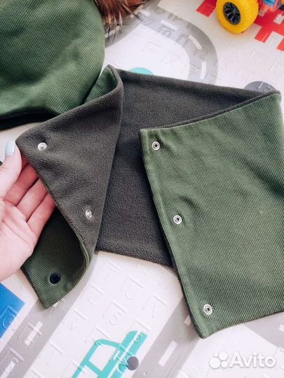 Зимний комплект шапка+снуд+варежки