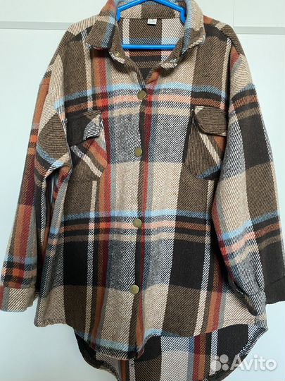 Рубашка для девочки теплая,платье-рубашка