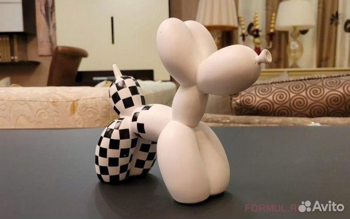 240938 Статуэтка Авторская работа Собачка в клетку