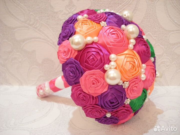 Свадебный букет из лент