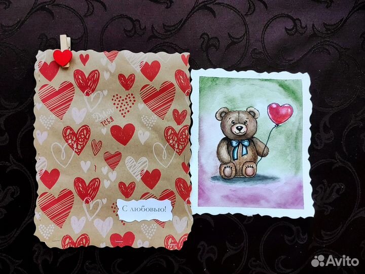 Открытка ручной работы. Акварель