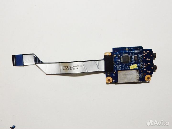 Плата audio и картридера Lenovo G570