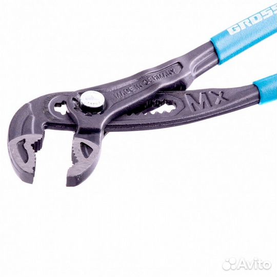 15728 Клещи переставные, кнопочный механизм, облив