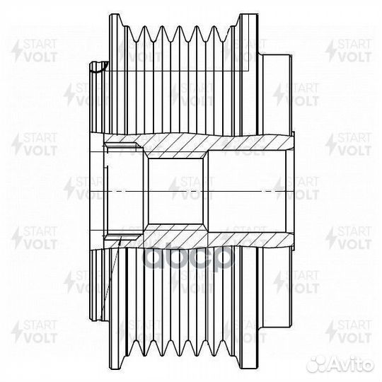 Шкив с обгонной муфтой генер. для а/м VAG Trans