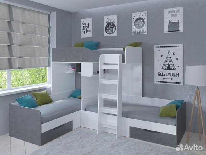 Кровать для троих детей