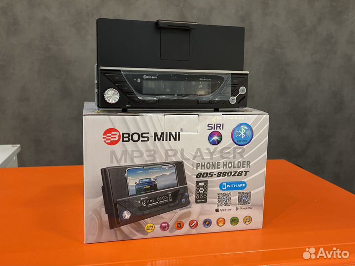Автомагнитола bluetooth с держателем для телефона