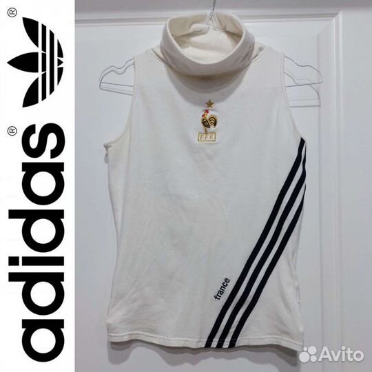 Adidas Футболка без Рукавов с Высоким Воротником