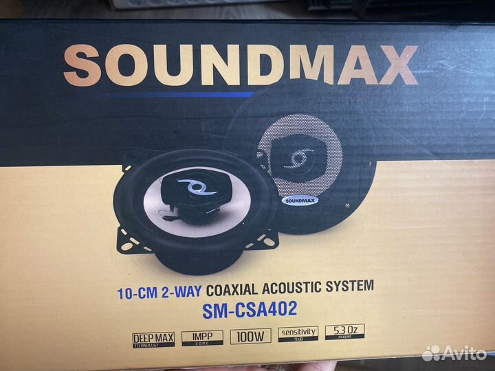 Акустическая система soundmax, колонки авто