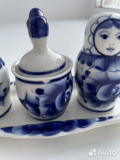 Набор для специй гжель