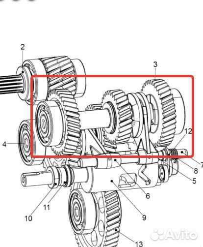 Шестерня 35зуб головного вала BRP REV-XU 619230051