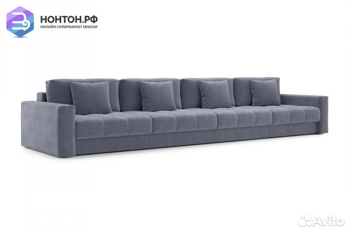 Диван прямой тик-так Монарх темно-серый