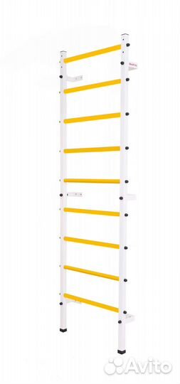 Шведская стенка Белая-жёлтые перекладины
