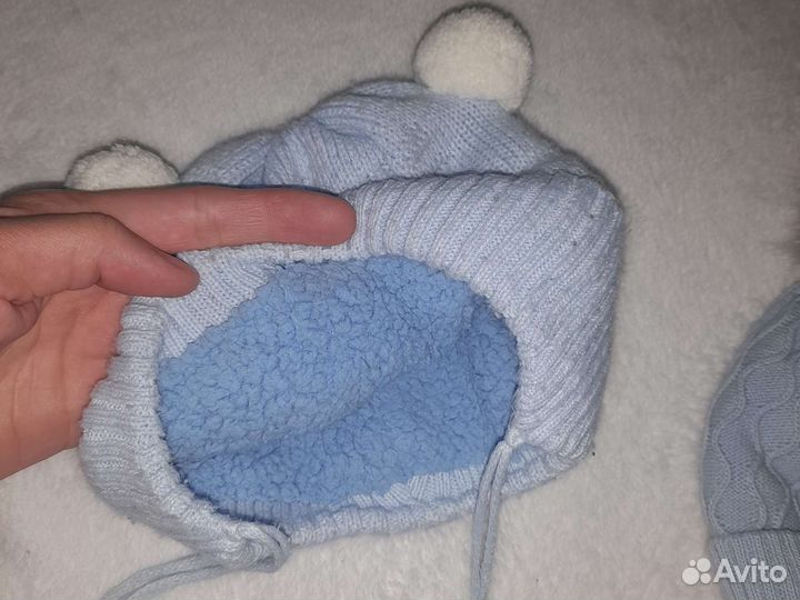 Шапка для малыша 0-6 мес
