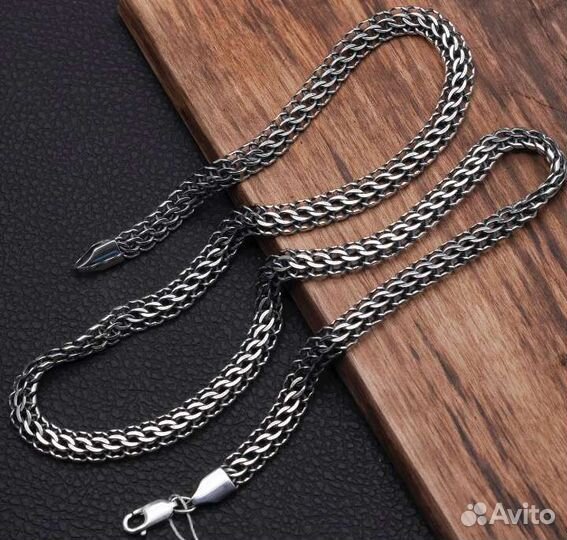 Мужская серебряная цепь