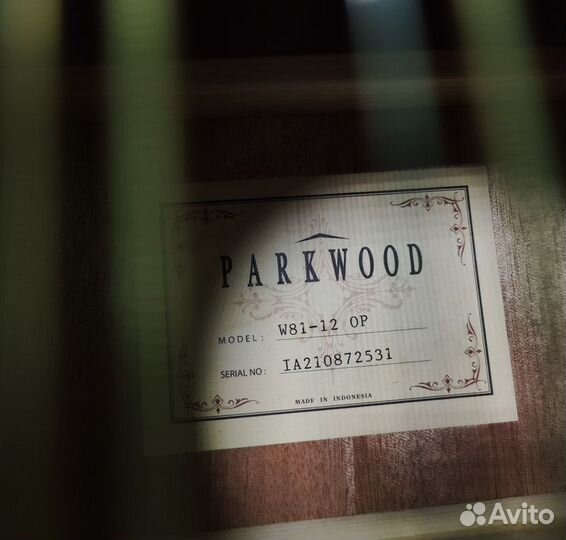 12ти струнная гитара Parkwood