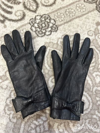 Перчатки женские кожаные
