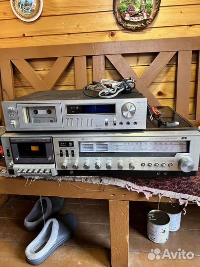 Музыкальный центр +колонки JVC