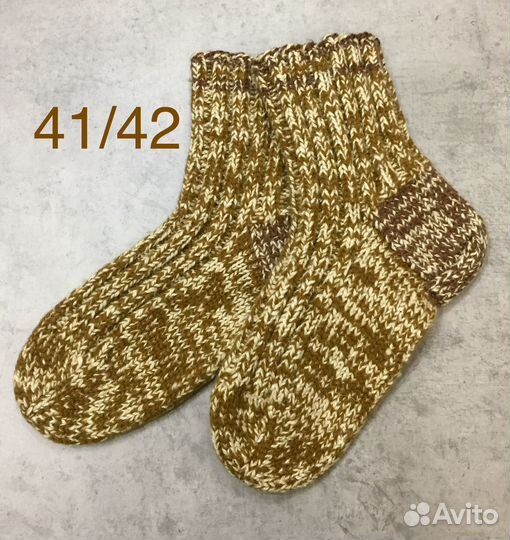 Шерстяные теплые носки