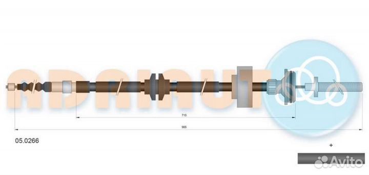 Adriauto 050266 AD05.0266 трос ручника левый\ BMW