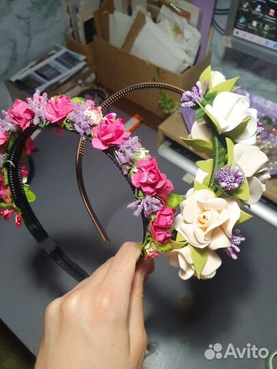 Ободок для волос ручной работы