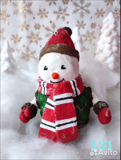 Снеговик Ватная игрушка