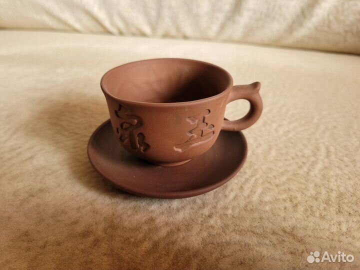 Чашка с блюдцем из глины, Китай