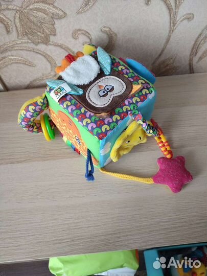 Развивающая игрушка-куб, мягкая