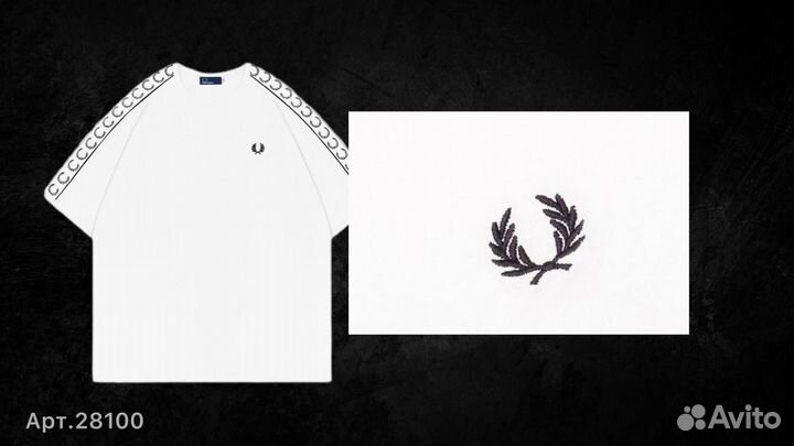 Футболка fred perry новая белая 52(L/XL)