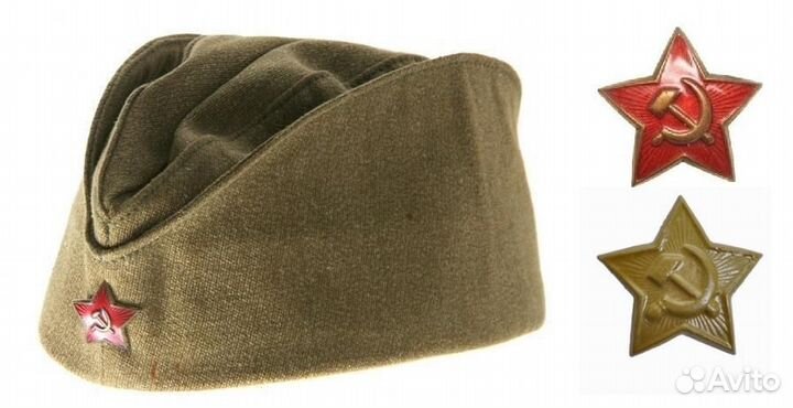 Пилотка гимнастерочная защитного цвета (оригинал)
