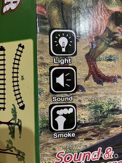 Железная дорога паровоз, дым,подсветка,звук