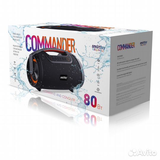Колонка Commander Smartbuy (80Вт, BT, USB)