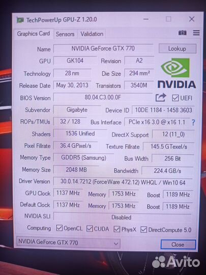 Gigabyte gtx 770