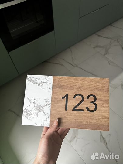 Цифры на дверь с табличкой