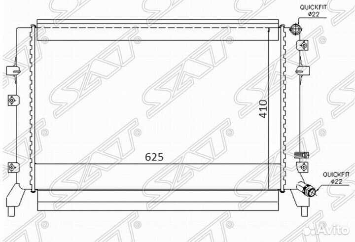 Радиатор audi A3 07-13 /SK octavia /superb /yeti