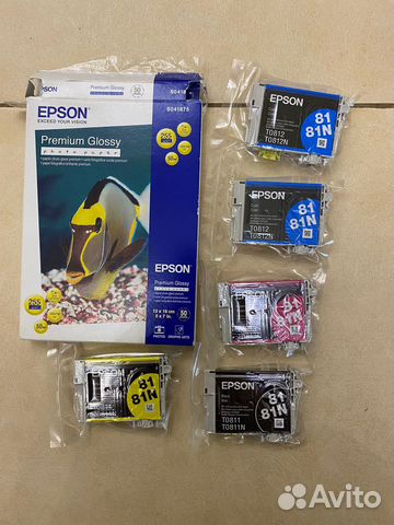 Бумага и картриджи цветные для принтера epson