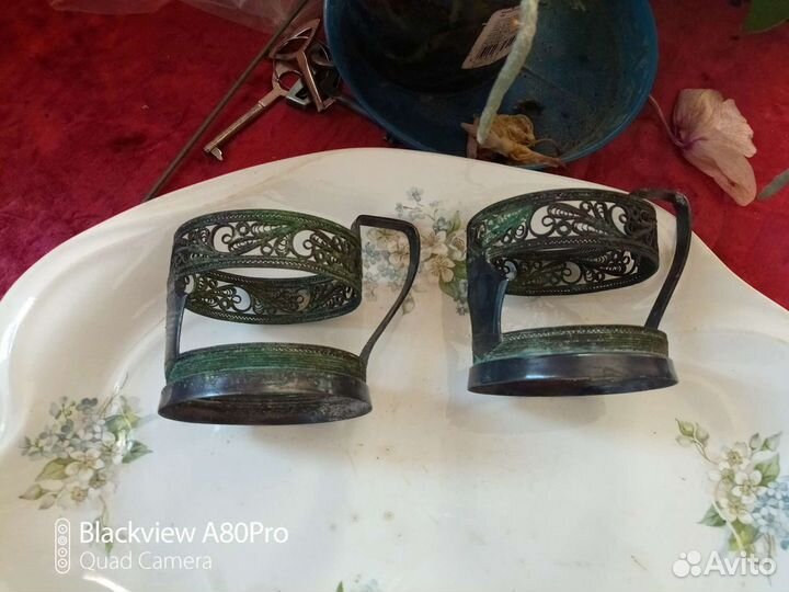 Подстаканники медные с клеймом