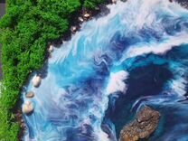 Картина из эпоксидной смолы "Берег океана"
