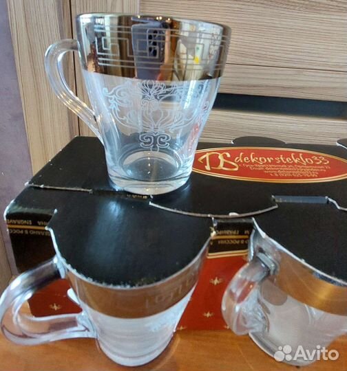 Кружки 6 шт. хрусталь