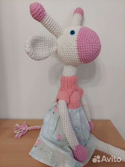 Игрушка вязаная Жираф