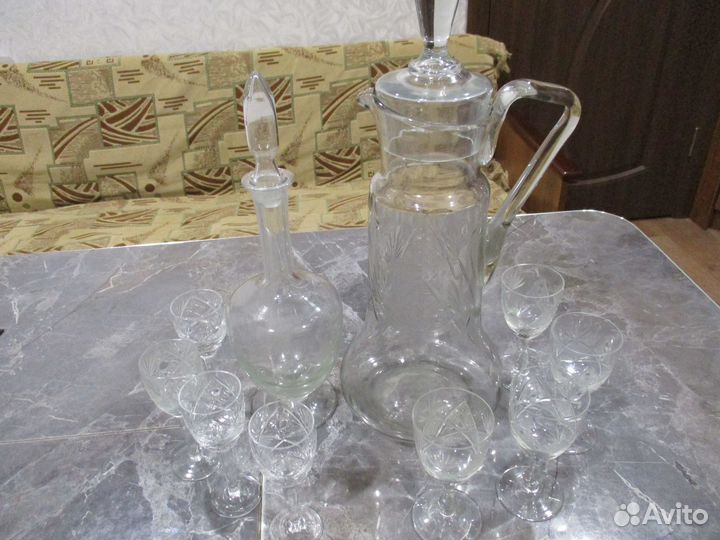 Графины : фарфор,хрусталь,стекло и рюмки, СССР