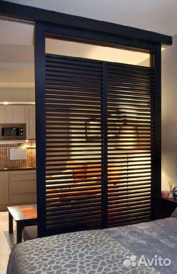 Реечные перегородки / Перегородки из реек