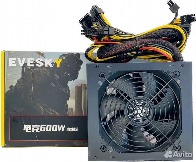 Блок питания для игровых пк - 600W Evesky